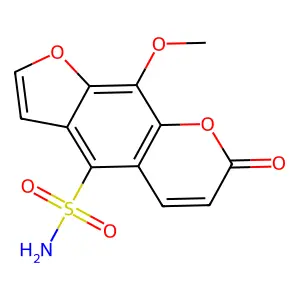 7H-Furo[3,2-g][1]benzopyran-4-sulfonamide, 9-methoxy-7-oxo- structure