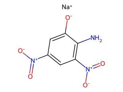 phenol, 2-amino-3,5-dinitro-, monosodium salt structure