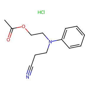 Propanenitrile, 3-[[2-(acetyloxy)ethyl]phenylamino]-, hydrochloride (1:1) structure