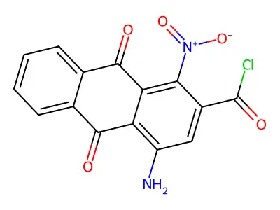 2-Anthracenecarbonyl chloride, 4-amino-9,10-dihydro-1-nitro-9,10-dioxo- structure