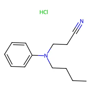 Propanenitrile, 3-(butylphenylamino)-, hydrochloride (1:1) structure