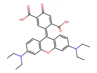 xanthylium, 9-(2,5-dicarboxy-4-hydroxyphenyl)-3,6-bis(diethylamino)-, inner salt structure