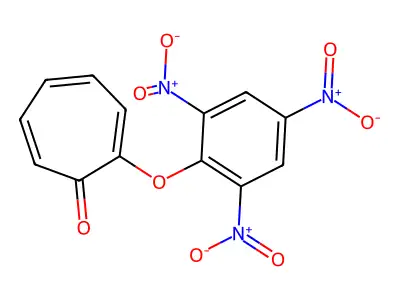2-(2,4,6-Trinitrophenoxy)cyclohepta-2,4,6-trien-1-one structure