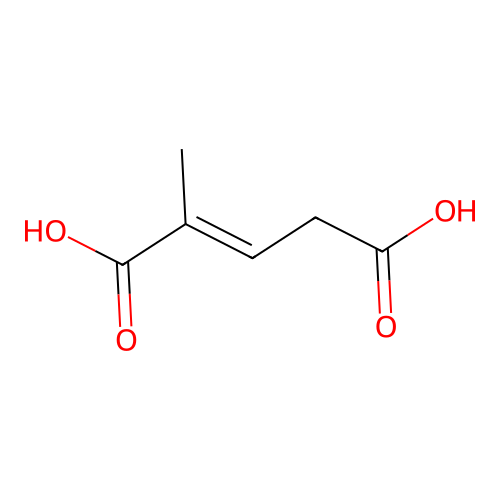 (2E)-2-Methyl-2-pentenedioic acid structure