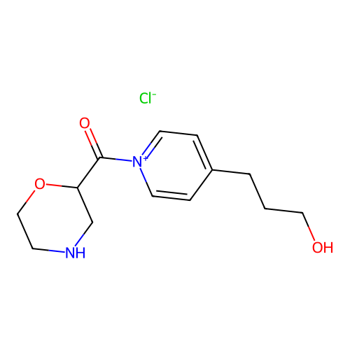 4-(3-Hydroxypropyl)-1-(morpholinecarbonyl)pyridinium chloride structure
