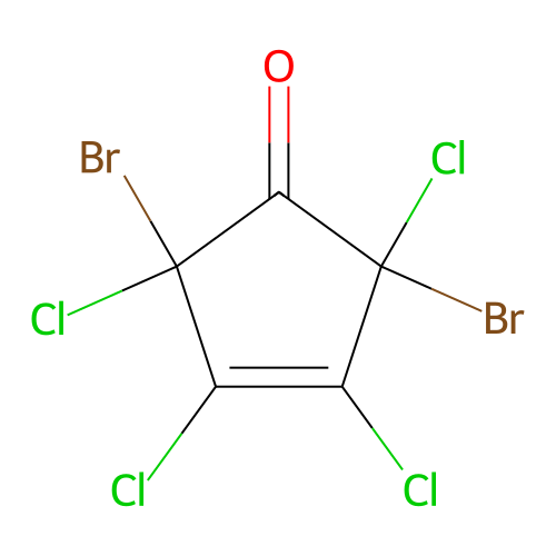 2,5-Dibromo-2,3,4,5-tetrachloro-3-cyclopenten-1-one structure