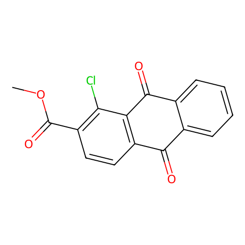 Methyl 1-chloro-9,10-dioxo-9,10-dihydroanthracene-2-carboxylate structure