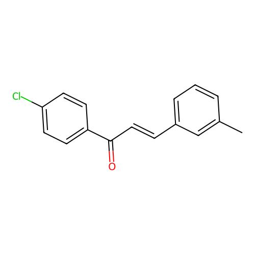 (2E)-1-(4-Chlorophenyl)-3-(3-methylphenyl)prop-2-en-1-one structure