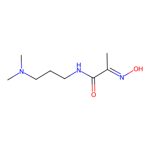 (2E)-N-[3-(dimethylamino)propyl]-2-(hydroxyimino)propanamide structure