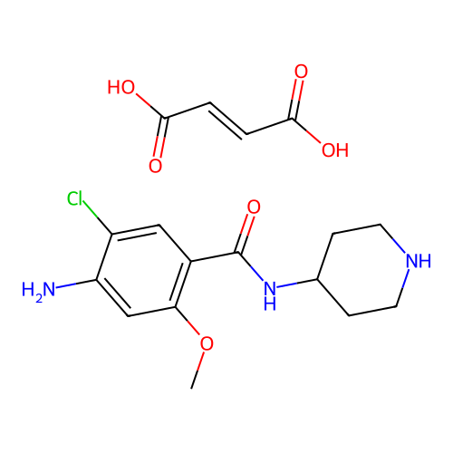 Benzamide, 4-amino-5-chloro-2-methoxy-N-4-piperidinyl-, (E)-2-butenedioate structure