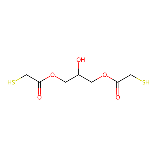 2-Hydroxy-1,3-propanediyl bis(mercaptoacetate) structure