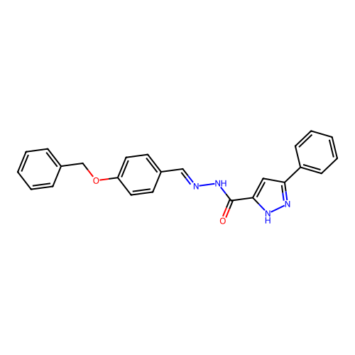 5-Phenyl-2H-pyrazole-3-carboxylic acid (4-benzyloxy-benzylidene)-hydrazide structure