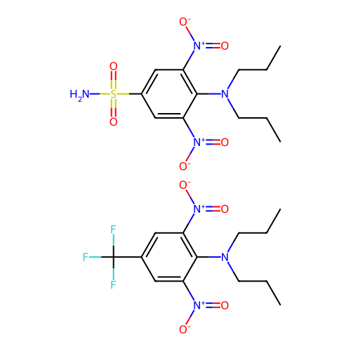 Oryzalin-triluralin mixt. structure