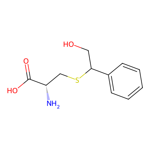 Alanine, 3-((alpha-(hydroxymethyl)benzyl)thio)-, L- structure