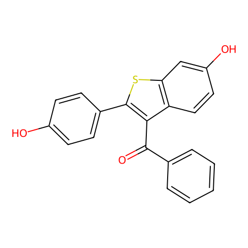 Methanone, [6-hydroxy-2-(4-hydroxyphenyl)benzo[b]thien-3-yl]phenyl- structure