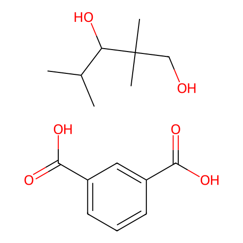 Benzene-1,3-dicarboxylic acid--2,2,4-trimethylpentane-1,3-diol (1/1) structure
