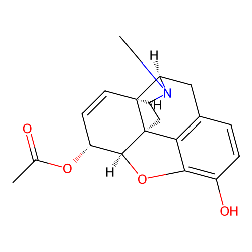 3-Hydroxy-17-methyl-7,8-didehydro-4,5-epoxymorphinan-6-yl acetate structure