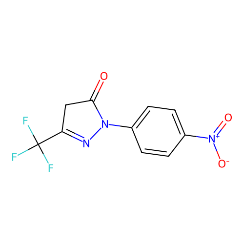 1-(4-Nitrophenyl)-3-(trifluoromethyl)-4,5-dihydro-1H-pyrazol-5-one structure