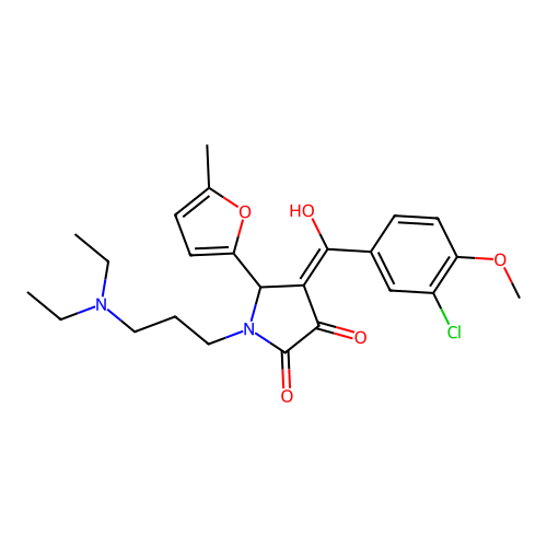 4-(3-chloro-4-methoxybenzoyl)-1-(3-(diethylamino)propyl)-3-hydroxy-5-(5-methylfuran-2-yl)-1H-pyrrol-2(5H)-one structure