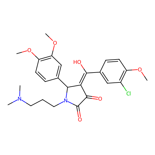 4-(3-chloro-4-methoxybenzoyl)-5-(3,4-dimethoxyphenyl)-1-[3-(dimethylamino)propyl]-3-hydroxy-2,5-dihydro-1H-pyrrol-2-one structure