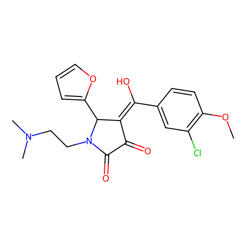 4-(3-chloro-4-methoxybenzoyl)-1-(2-(dimethylamino)ethyl)-5-(furan-2-yl)-3-hydroxy-1H-pyrrol-2(5H)-one structure