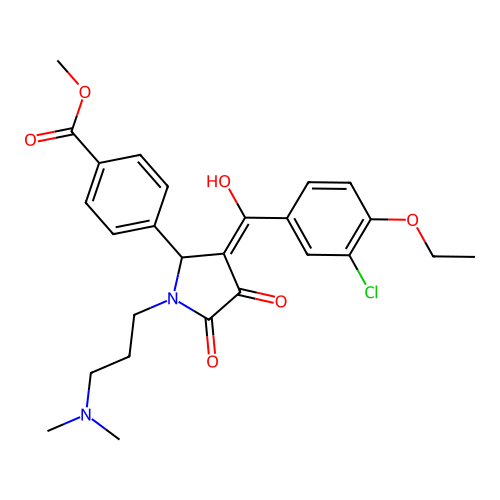 methyl 4-(3-(3-chloro-4-ethoxybenzoyl)-1-(3-(dimethylamino)propyl)-4-hydroxy-5-oxo-2,5-dihydro-1H-pyrrol-2-yl)benzoate structure