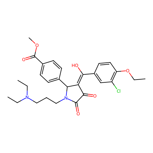 methyl 4-(3-(3-chloro-4-ethoxybenzoyl)-1-(3-(diethylamino)propyl)-4-hydroxy-5-oxo-2,5-dihydro-1H-pyrrol-2-yl)benzoate structure