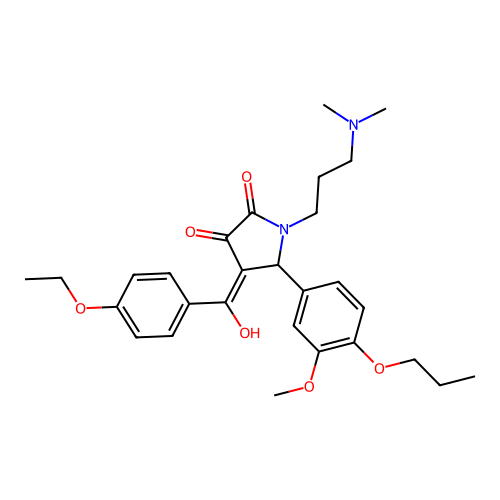 1-(3-(dimethylamino)propyl)-4-(4-ethoxybenzoyl)-3-hydroxy-5-(3-methoxy-4-propoxyphenyl)-1H-pyrrol-2(5H)-one structure