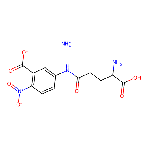 azanium;5-[[(4S)-4-amino-4-carboxybutanoyl]amino]-2-nitrobenzoate structure