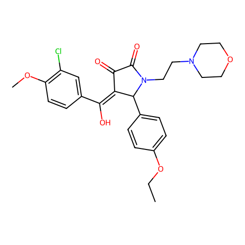 4-(3-chloro-4-methoxybenzoyl)-5-(4-ethoxyphenyl)-3-hydroxy-1-(2-morpholinoethyl)-1H-pyrrol-2(5H)-one structure