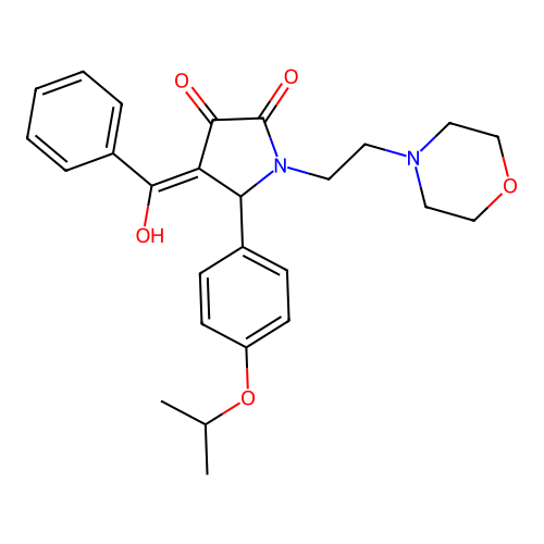 4-benzoyl-3-hydroxy-5-(4-isopropoxyphenyl)-1-(2-morpholinoethyl)-1H-pyrrol-2(5H)-one structure