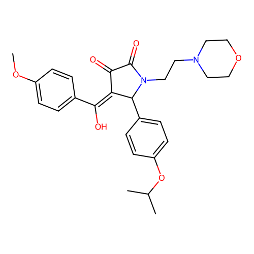 3-hydroxy-4-(4-methoxybenzoyl)-1-[2-(morpholin-4-yl)ethyl]-5-[4-(propan-2-yloxy)phenyl]-2,5-dihydro-1H-pyrrol-2-one structure