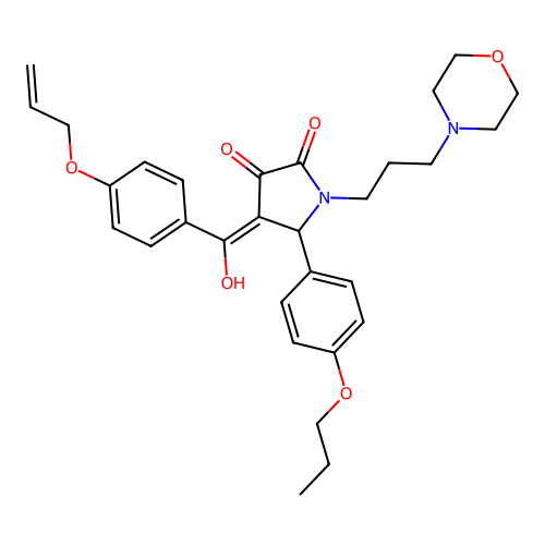 4-(4-(allyloxy)benzoyl)-3-hydroxy-1-(3-morpholinopropyl)-5-(4-propoxyphenyl)-1H-pyrrol-2(5H)-one structure