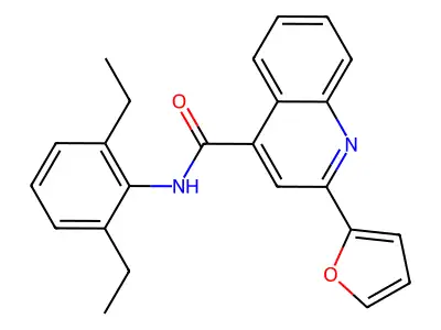 N-(2,6-diethylphenyl)-2-(furan-2-yl)quinoline-4-carboxamide structure