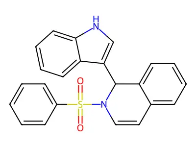 Isoquinoline, 1,2-dihydro-1-(1H-indol-3-yl)-2-(phenylsulfonyl)- structure