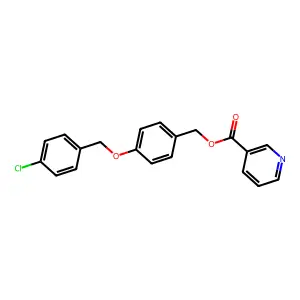4-(4'-Chlorobenzyloxy)benzyl nicotinate structure