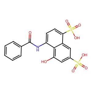 1,7-Naphthalenedisulfonic acid, 4-(benzoylamino)-5-hydroxy- structure