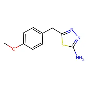 5-[(4-Methoxyphenyl)methyl]-1,3,4-thiadiazol-2-amine structure