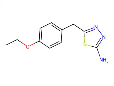 5-[(4-Ethoxyphenyl)methyl]-1,3,4-thiadiazol-2-amine structure