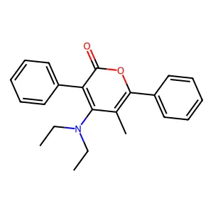 4-(Diethylamino)-5-methyl-3,6-diphenyl-2H-pyran-2-one structure