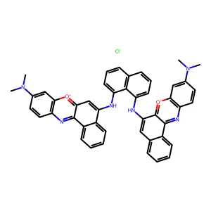 [6-[[8-[9-(dimethylamino)benzo[a]phenoxazin-5-ylidene]azaniumylnaphthalen-1-yl]amino]benzo[a]phenoxazin-9-ylidene]-dimethylazanium chloride structure