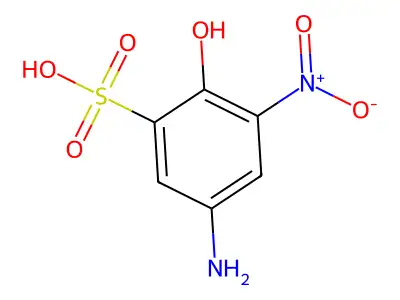 5-Amino-2-hydroxy-3-nitrobenzenesulphonic acid structure