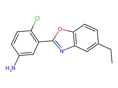 4-Chloro-3-(5-ethyl-1,3-benzoxazol-2-yl)aniline structure