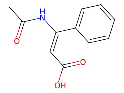 3-Acetamido-3-phenylprop-2-enoic acid structure