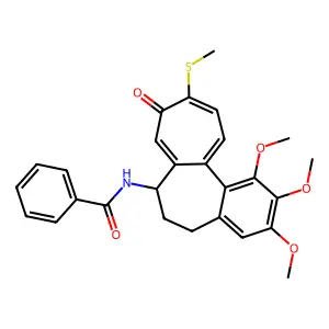Colchicine, N-benzoyl-N-deacetyl-10-thio- structure