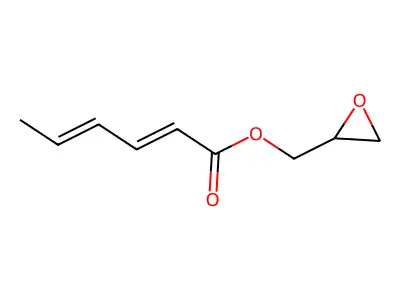 2,4-Hexadienoic acid, oxiranylmethyl ester, (E,E)- structure