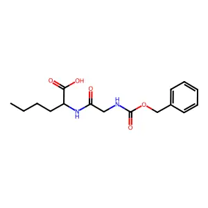 2-[[2-(Phenylmethoxycarbonylamino)acetyl]amino]hexanoic acid structure