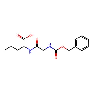 2-[[2-(Phenylmethoxycarbonylamino)acetyl]amino]pentanoic acid structure