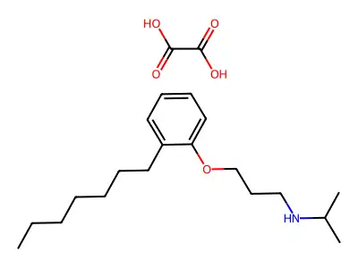 1-Propanamine, 3-(2-heptylphenoxy)-N-(1-methylethyl)-, ethanedioate (1:1) structure