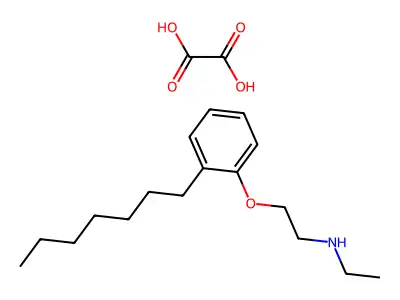 Ethanamine, N-ethyl-2-(2-heptylphenoxy)-, ethanedioate (1:1) structure